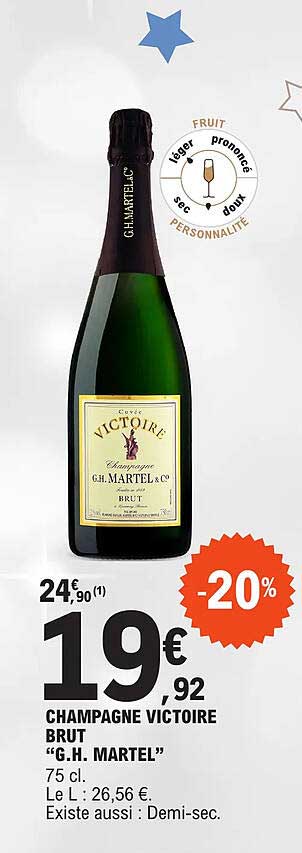 champagne vitoire brut "g.h. martel"
