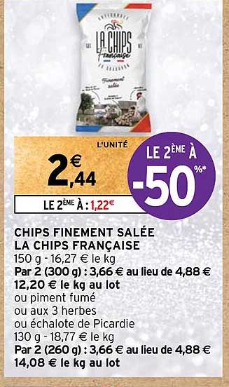 chips finement salée la chips française
