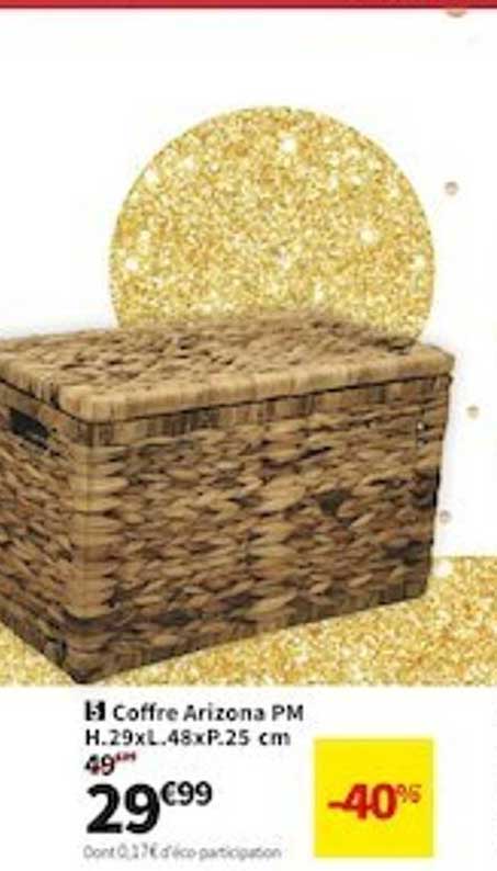 coffre arizona pm h.29 x l.48 x p.25 cm