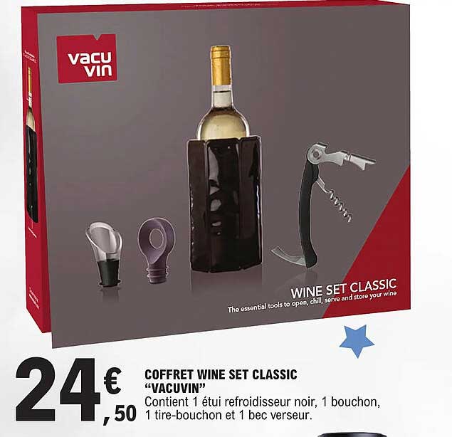 coffret wine set classic "vacuvin"