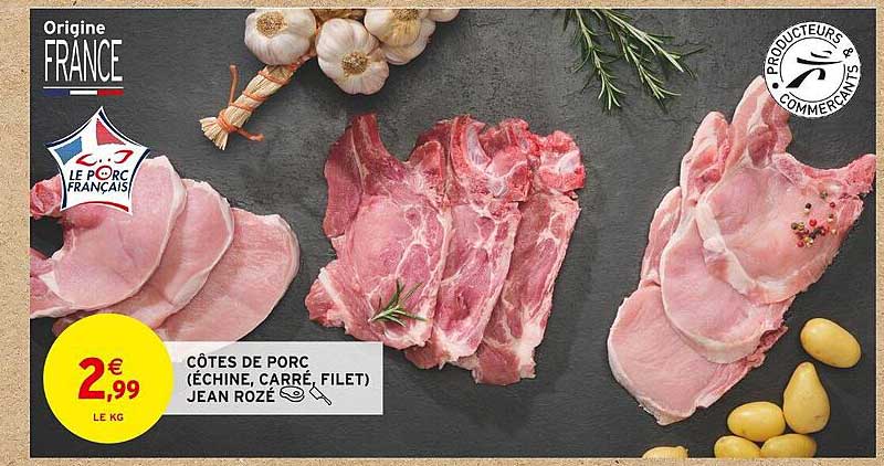 Côtes De Porc (échine, Carré, Filet) Jean Rozé