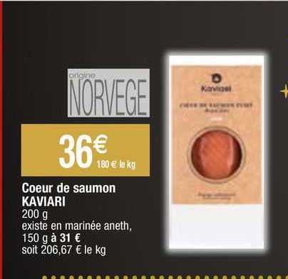 cœur de saumon kaviari