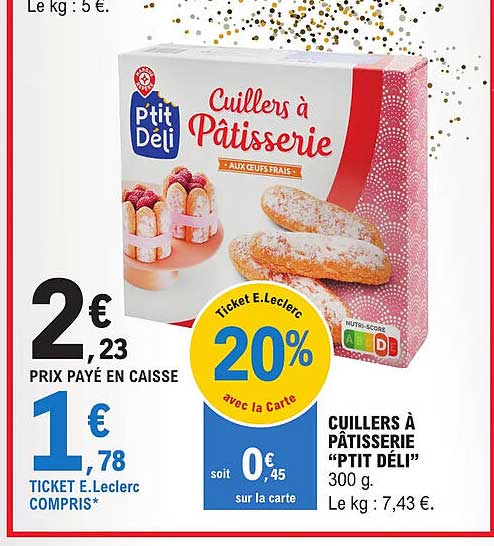 cuillers à la pâtisserie "ptit déli"