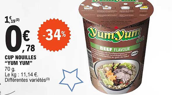 cup nouilles "yum yum"