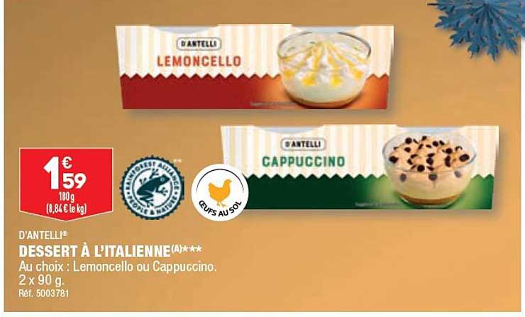 d'antelli dessert à l'italienne