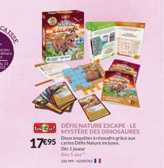 defis nature escape - le mystere des dinosaures