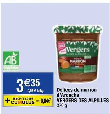 délices de marron d'ardèche vergers des alpilles