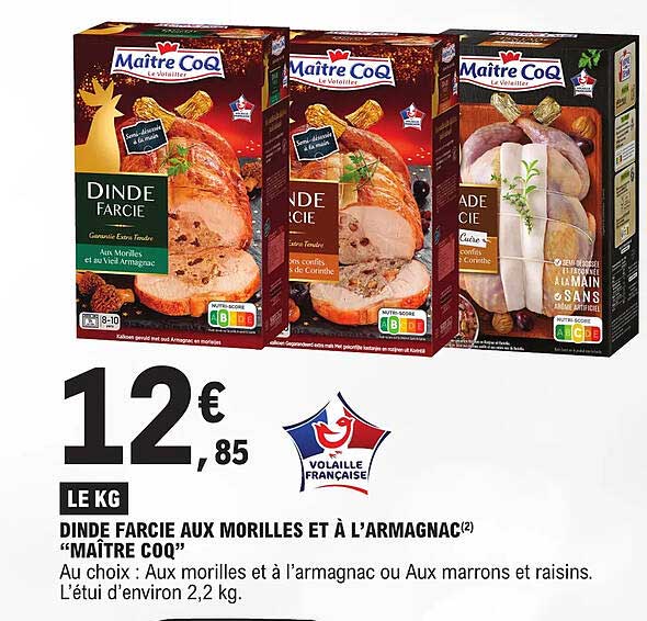 dinde farcie aux morilles et à l'armagnac "maître coq"