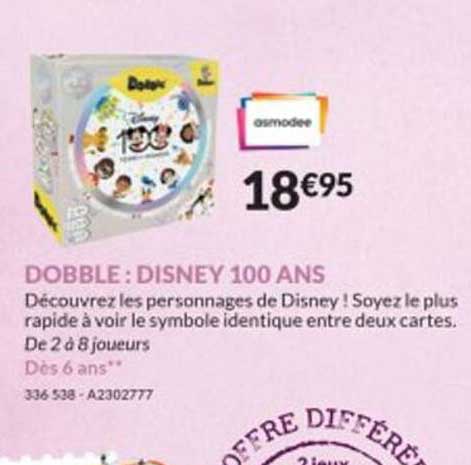 dobble : disney 100 ans