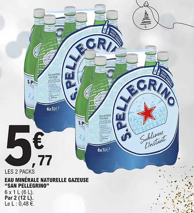 eau minérale naturelle gazeuse "san pellegrino"