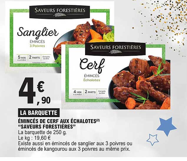 émincés de cerf aux échalotes "saveurs forestières"