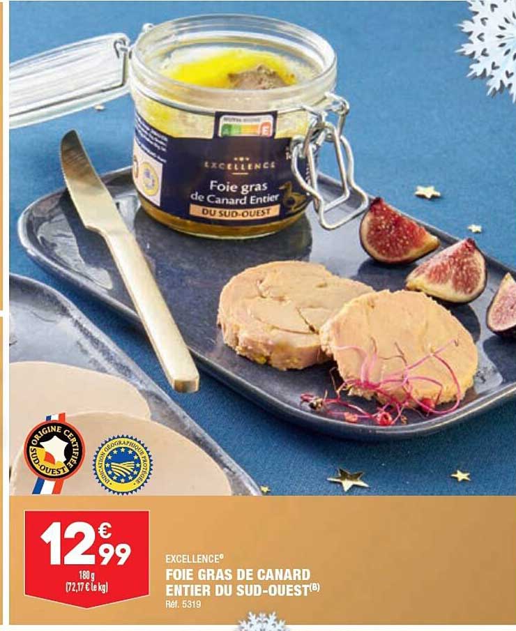 excellence foie gras de canard entier du sud-ouest