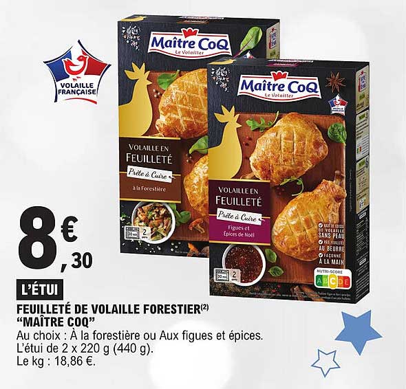 feuilleté de volaille forestier "maître coq"