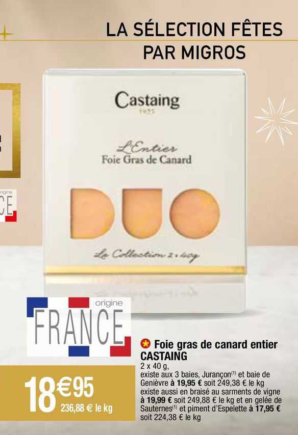 foie gras de canard entier castaing