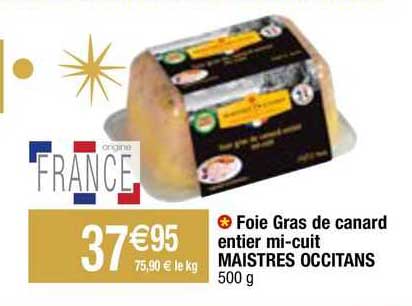 foie gras de canard entier mi-cuit maistres occitans