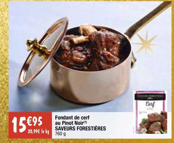fondand de cerf au pinot noir saveurs forestières