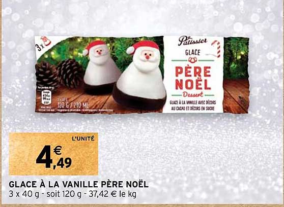 Glace à La Vanille Père Noël