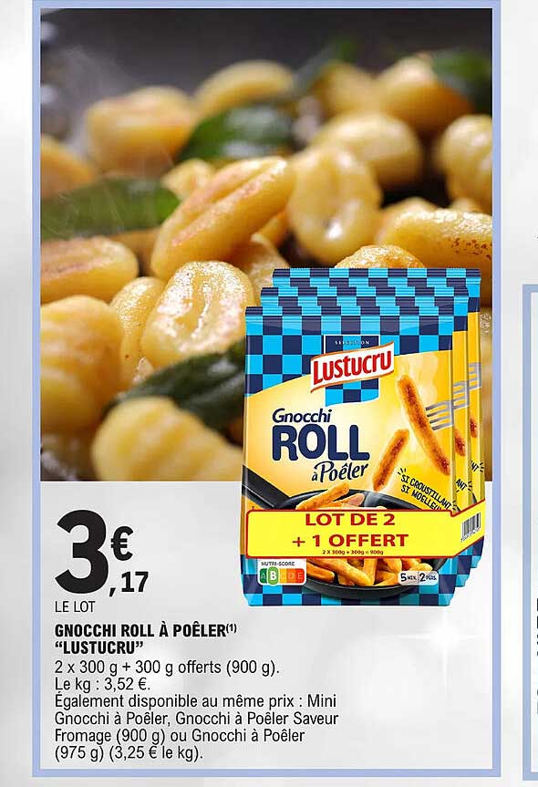 gnocchi roll à poêler "lustucru"