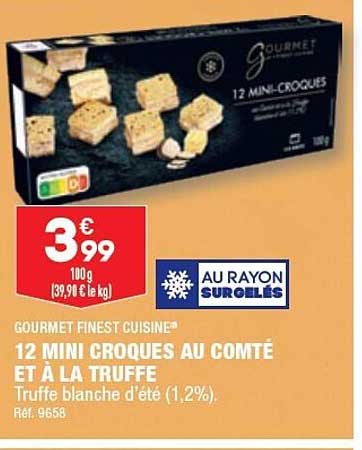 gourmet finest cuisine 12 mini croques au comté et à la truffe