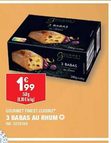 gourmet finest cuisine 3 babas au rhum