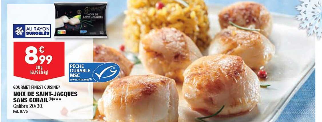 gourmet finest cuisine noix de saint-jacques sans corail