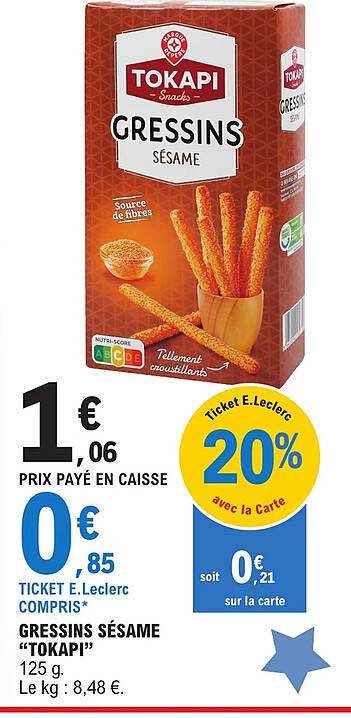 Gressins Sésame "tokapi"