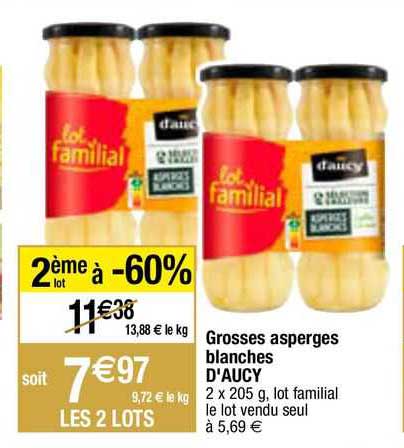 grosses asperges blanches d'aucy