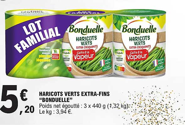 haricots verts extra-fins "bonduelle"