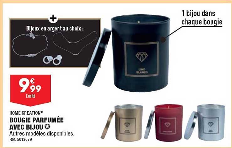 Home Creation Bougie Parfumée Avec Bijou