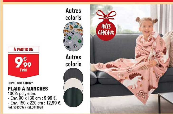 home creation plaid à manches