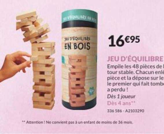 jeu d'equilibreen bois