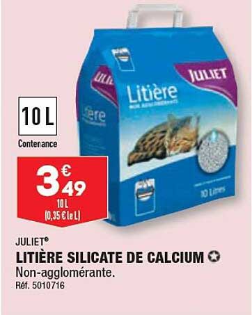 juliet litière silicate de calcium