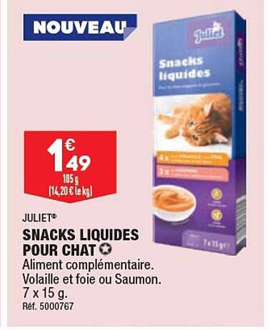 Juliet Snacks Liquides Pour Chat