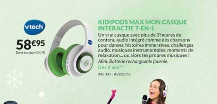 kidipods max mon casque interactif 7-en-1