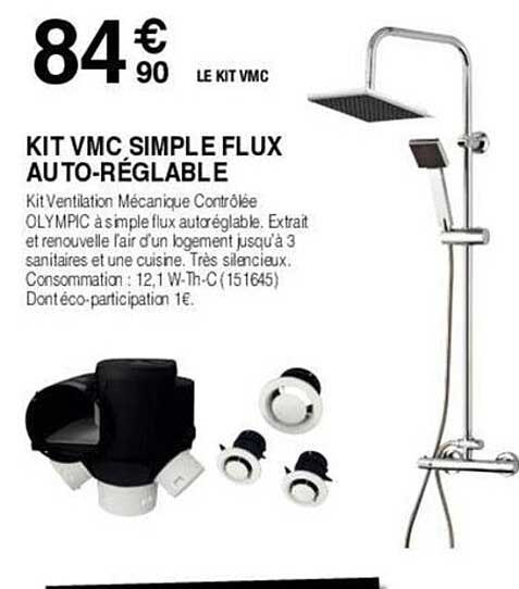 kit vmc simple flux auto-réglable
