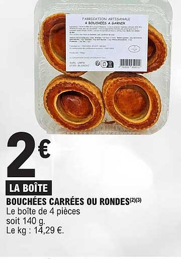La Boite Bouchees Carrees Ou Rondes