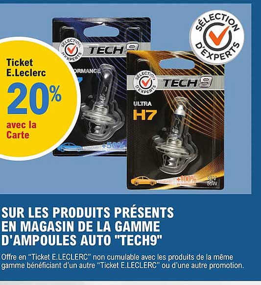 la gamme d'ampoules auto "tech9"
