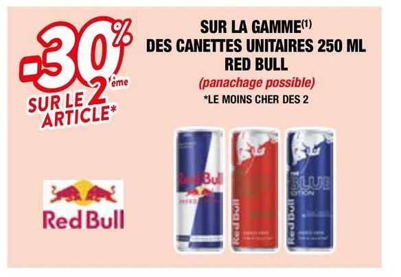 la gamme des canettes unitaires 250 ml red bull