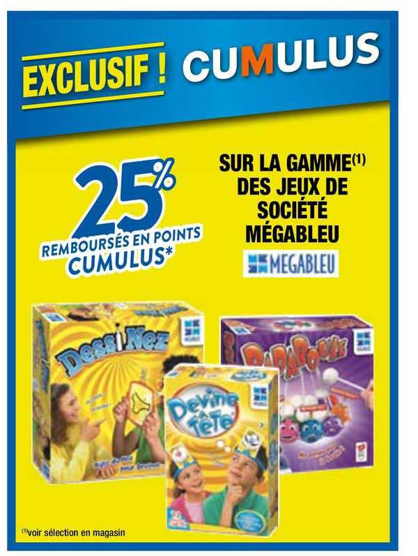 la gamme des jeux de société mégableu