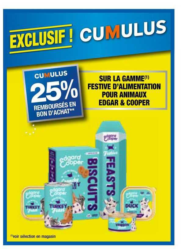 la gamme festive d'alimentation pour animaux edgar & cooper