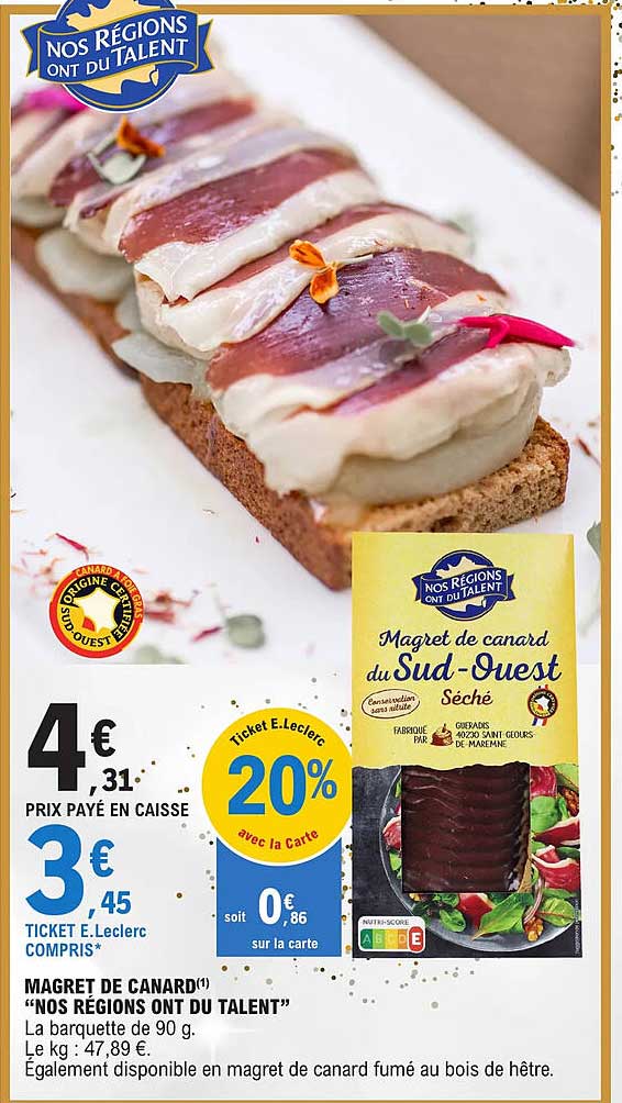 magret de canard "nos régions ont du talent"