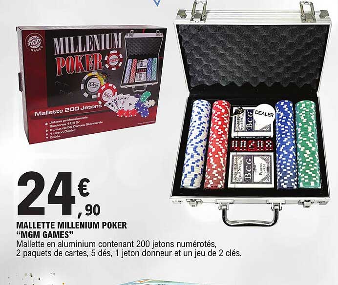 mallette millenium poker "mgm games"