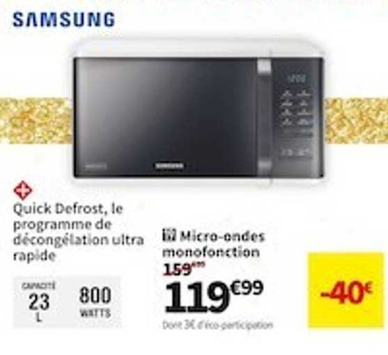 micro-ondes monofonction samsung