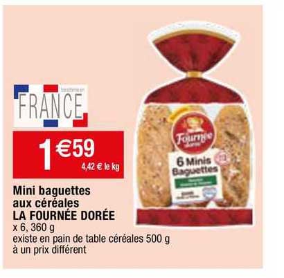 mini baguettes aux céréales la fournée dorée