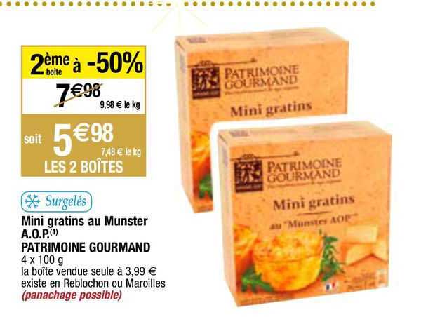 mini gratins au munster a.o.p. patrimoine gourmand