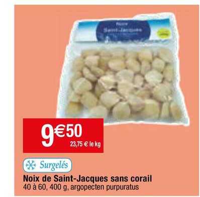 noix de saint-jacques sans corail