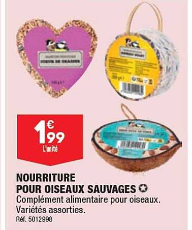 nourriture pour oiseaux sauvages