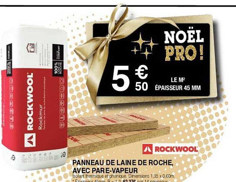 panneau de laine de roche avec pare-vapeur rockwool
