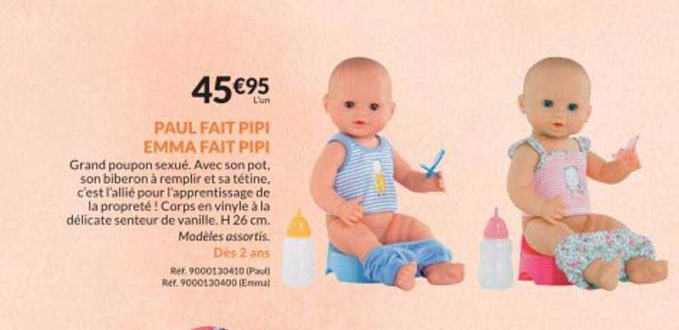 paul fait pipi emma fait pipi