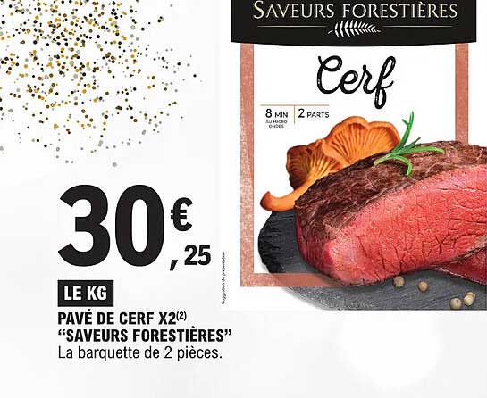 pavé de cerf x2 "saveurs forestières"